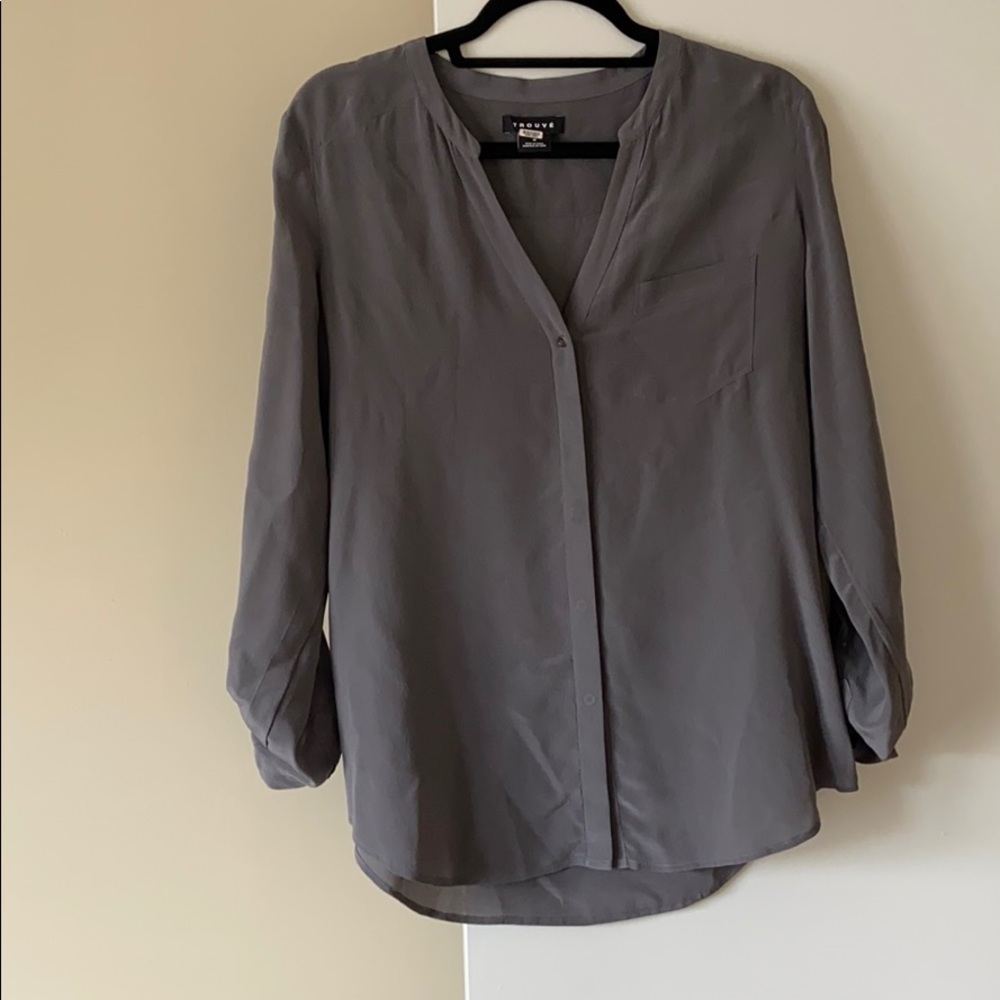 Silk gray shirt